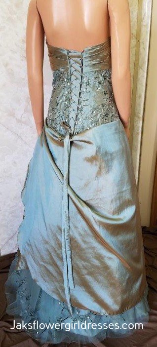 silver prom dress